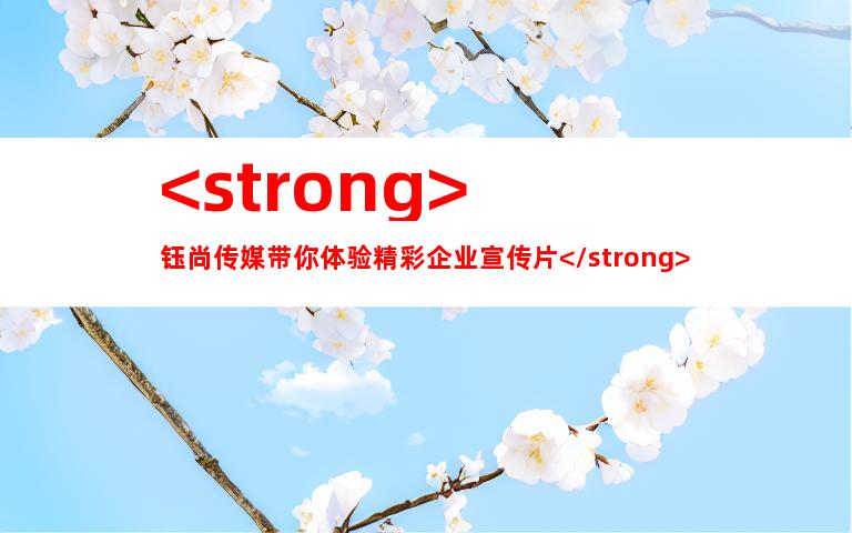 <strong>钰尚传媒带你体验精彩企业<a href=