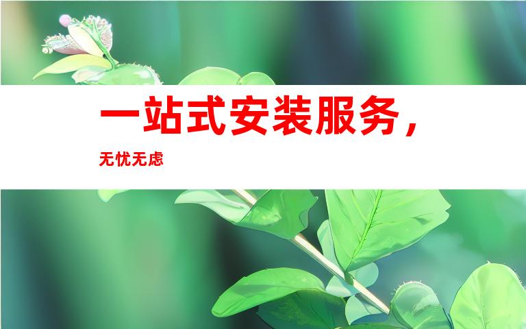 一站式安装服务，无忧无虑