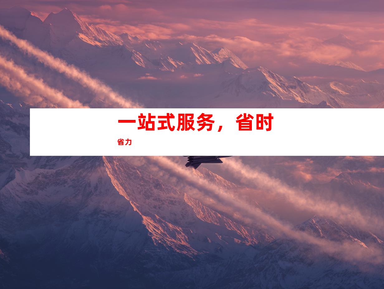一站式服务，省时省力