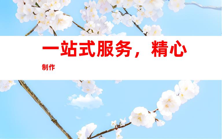一站式服务，精心制作