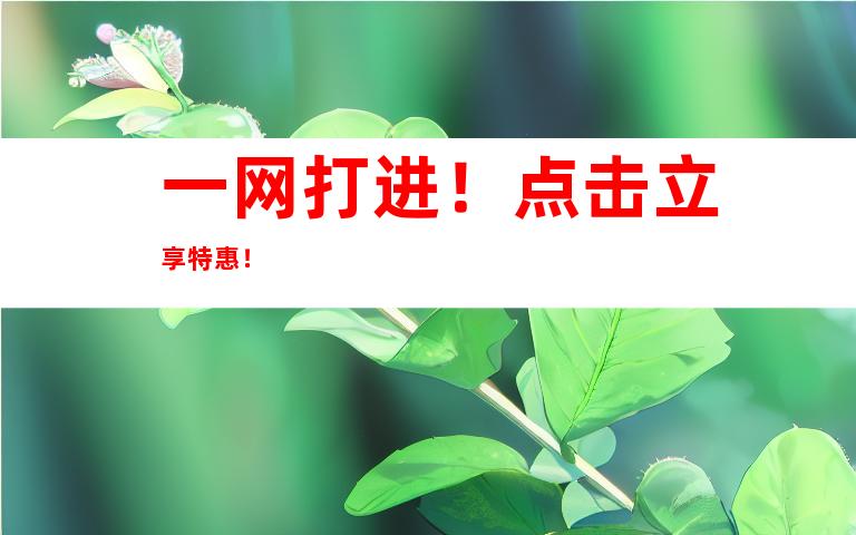 一网打进！点击立享特惠！