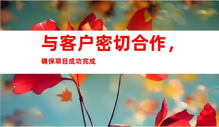 与客户密切合作，确保项目成功完成