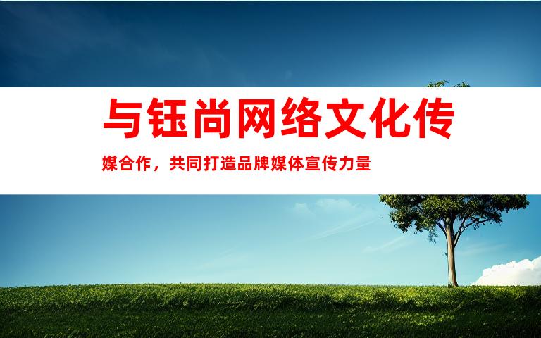 与钰尚网络文化传媒合作，共同打造品牌媒体宣传力量