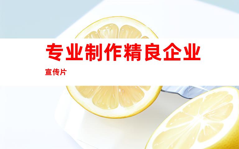 专业制作精良企业宣传片