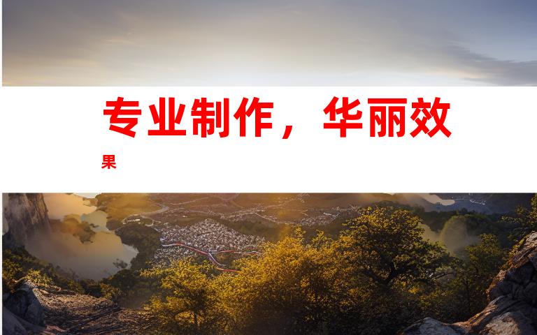 专业制作，华丽效果