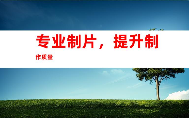 专业制片，提升制作质量