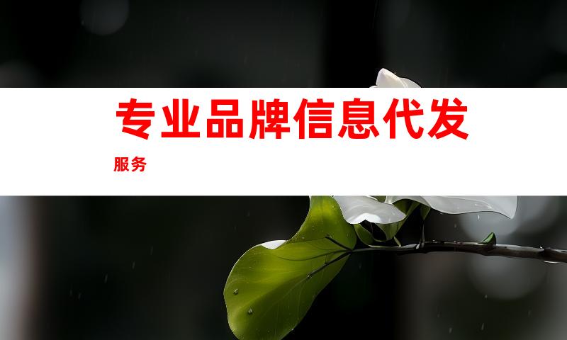 专业品牌信息代发服务