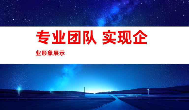 专业团队 实现企业形象展示