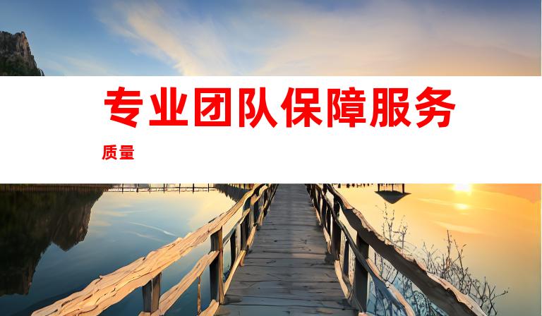 专业团队保障服务质量