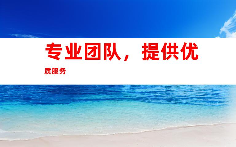 专业团队，提供优质服务
