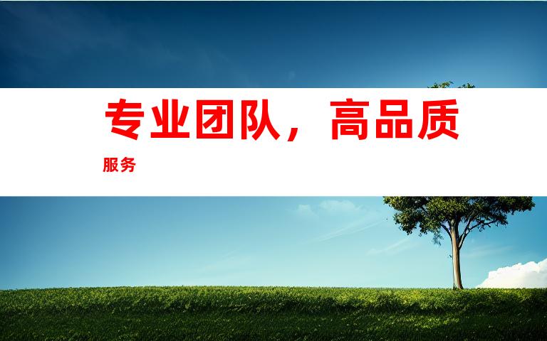 专业团队，高品质服务