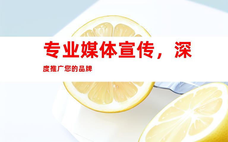 专业媒体宣传，深度推广您的品牌