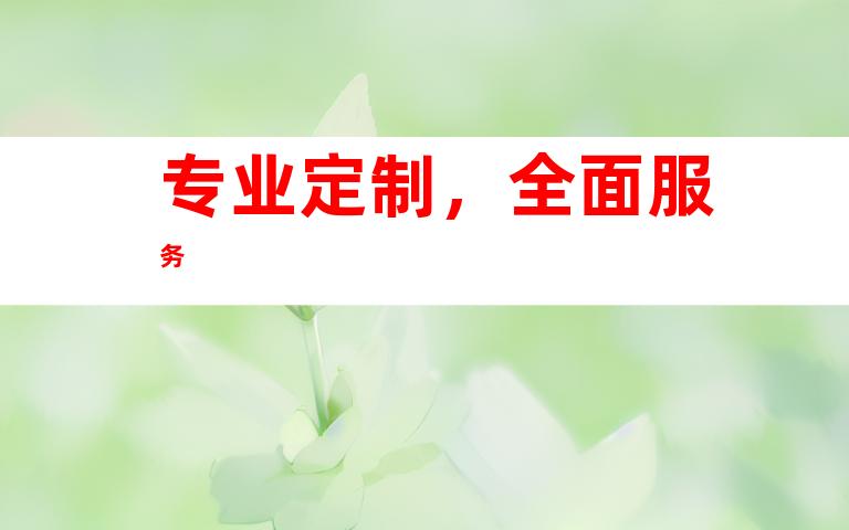 专业定制，全面服务