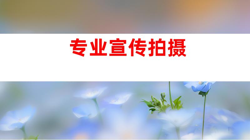 专业宣传拍摄