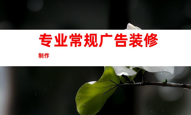 专业常规广告装修制作