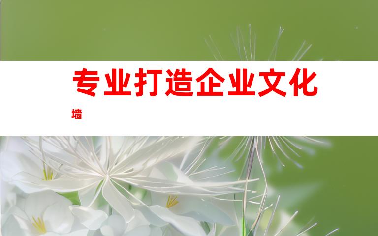 专业打造企业文化墙