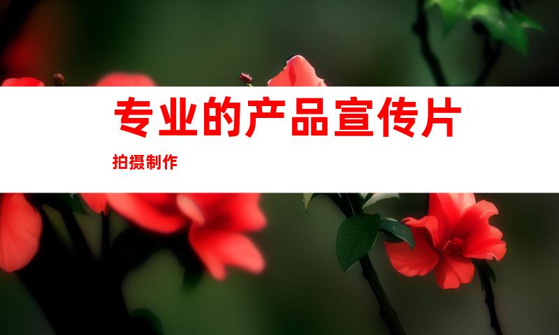 专业的产品宣传片拍摄制作