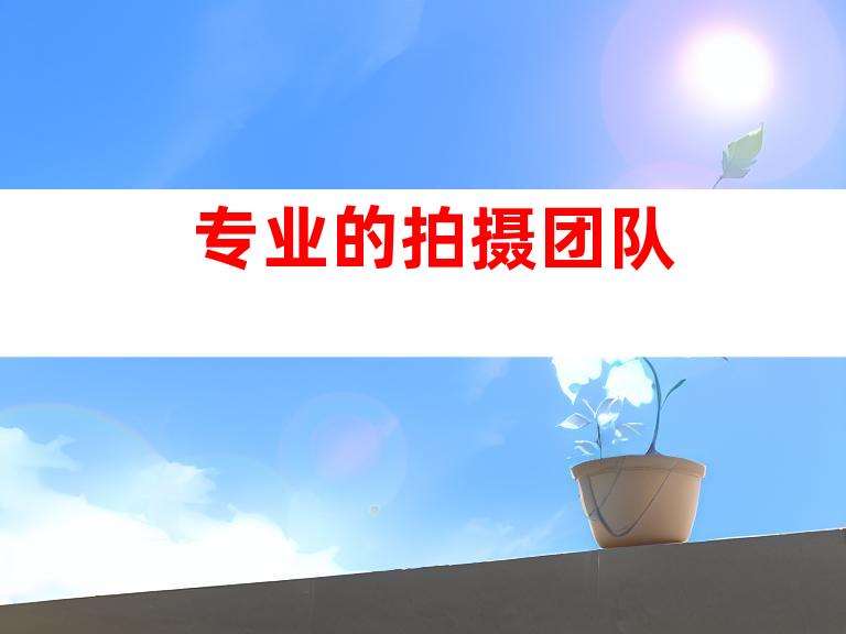 专业的拍摄团队