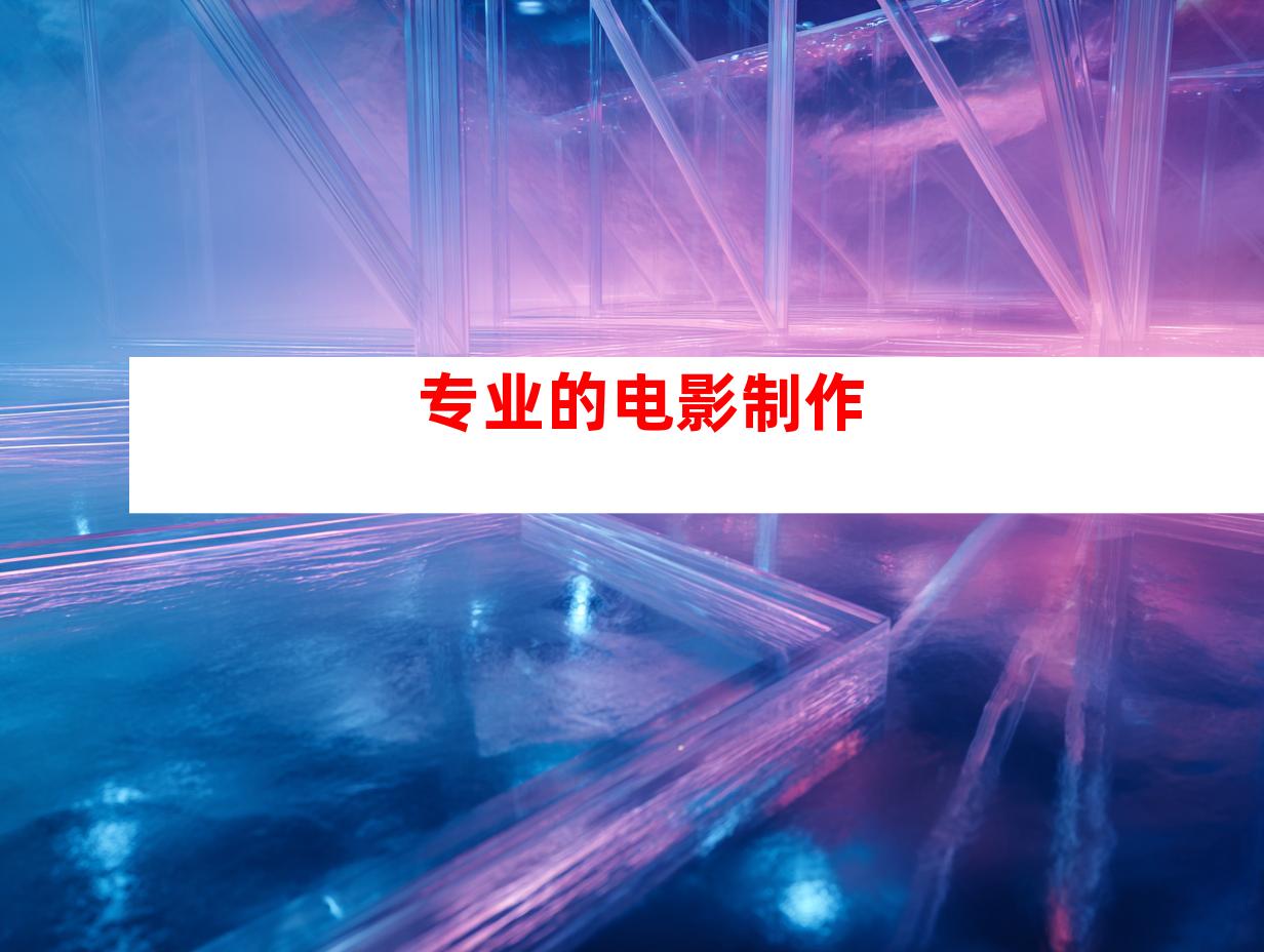 专业的电影制作