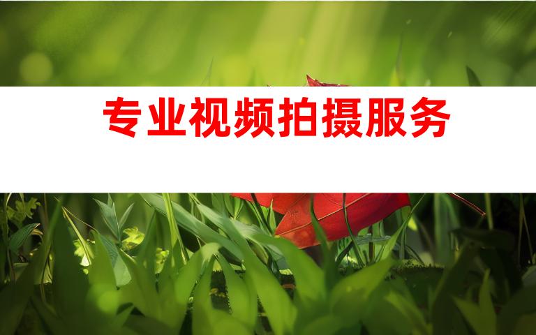 专业视频拍摄服务
