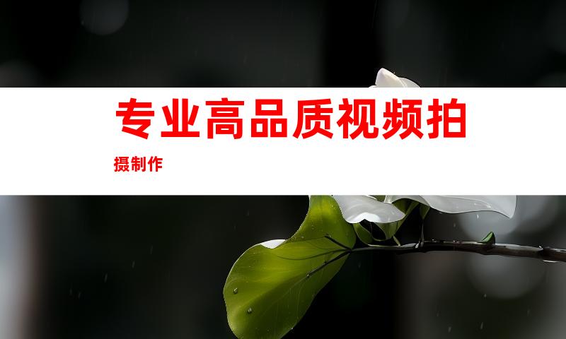 专业高品质视频拍摄制作
