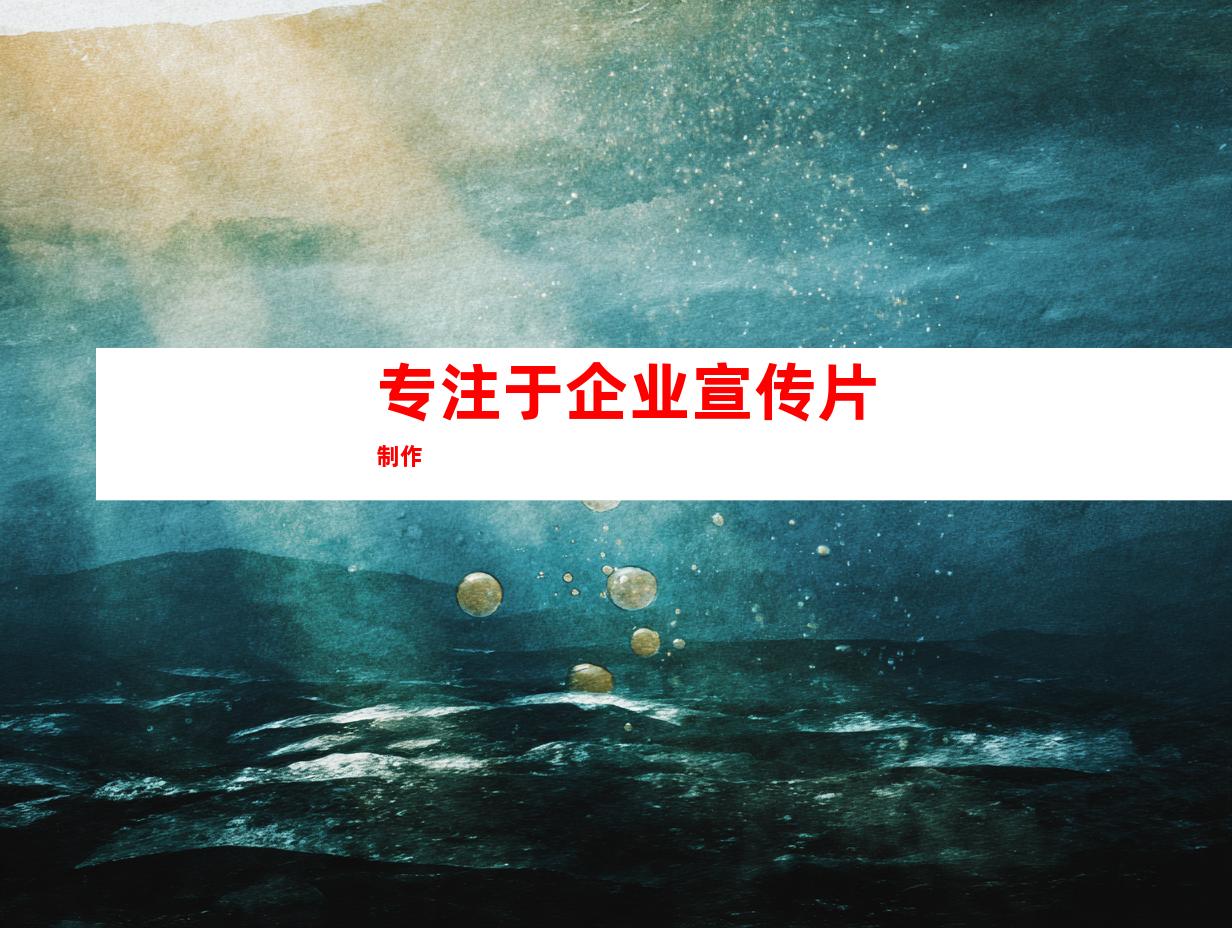 专注于企业宣传片制作