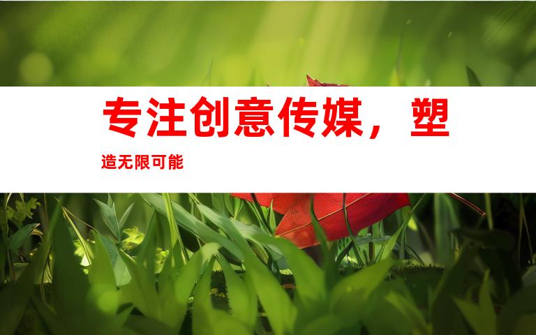 专注创意传媒，塑造无限可能