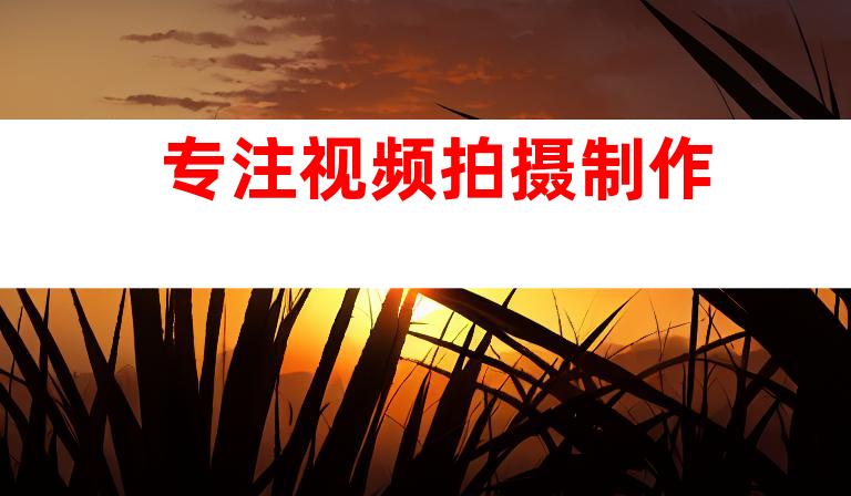 专注视频拍摄制作