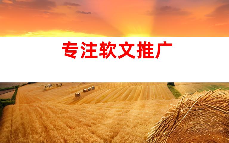 专注软文推广