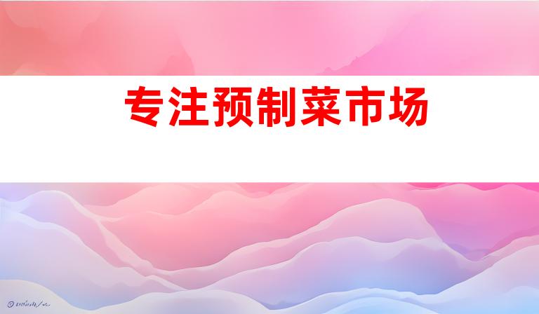 专注预制菜市场