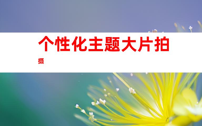 个性化主题大片拍摄