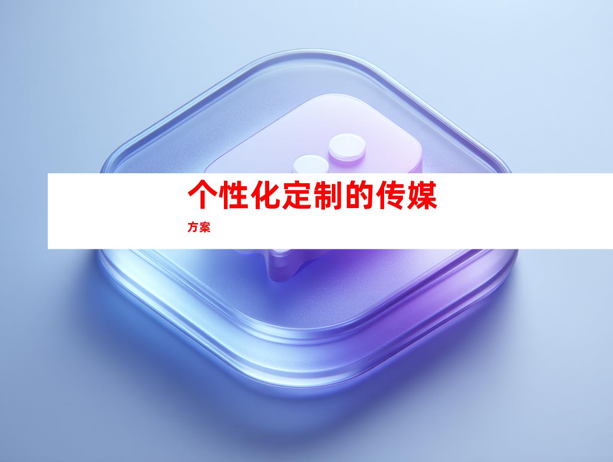 个性化定制的传媒方案