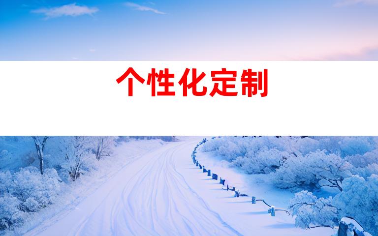 个性化定制