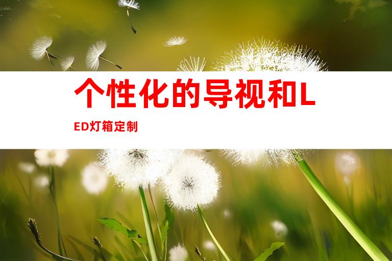 个性化的导视和LED灯箱定制