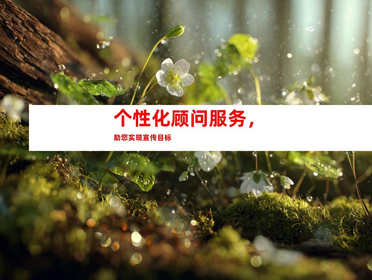 个性化顾问服务，助您实现宣传目标