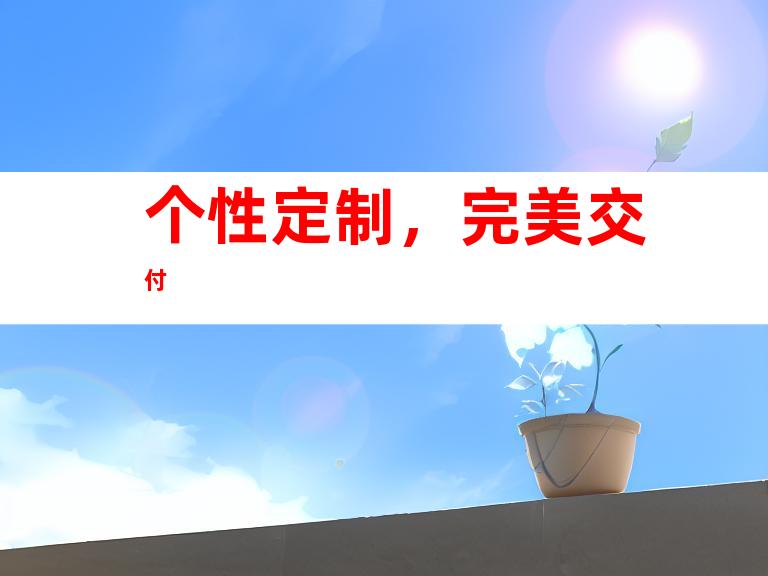 个性定制，完美交付