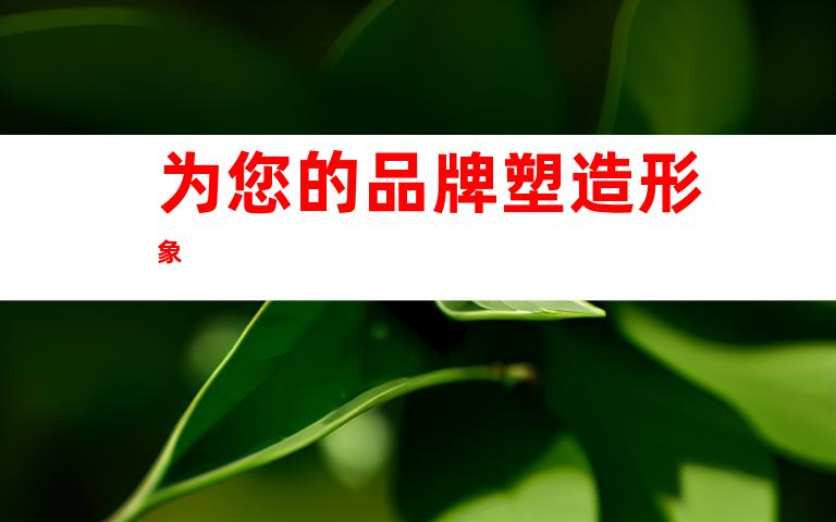 为您的品牌塑造形象
