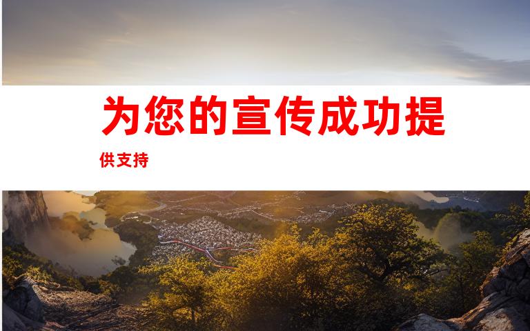 为您的宣传成功提供支持