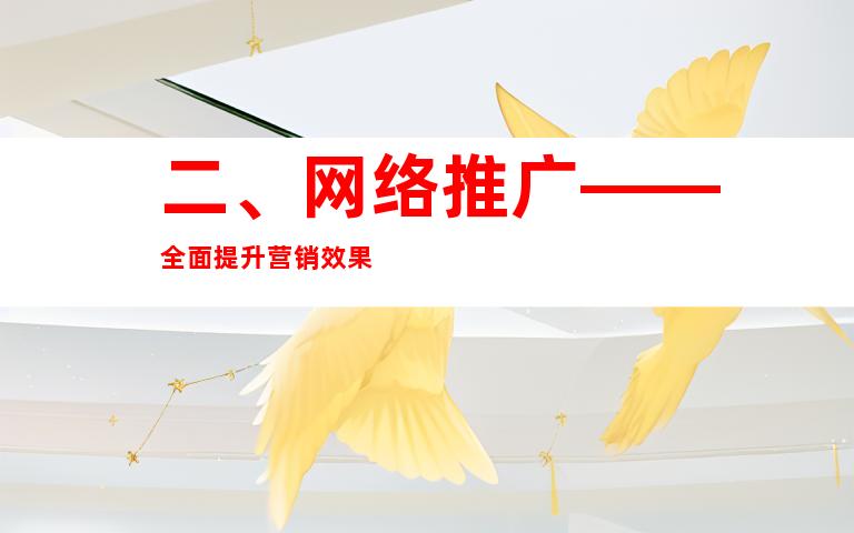 二、网络推广——全面提升营销效果