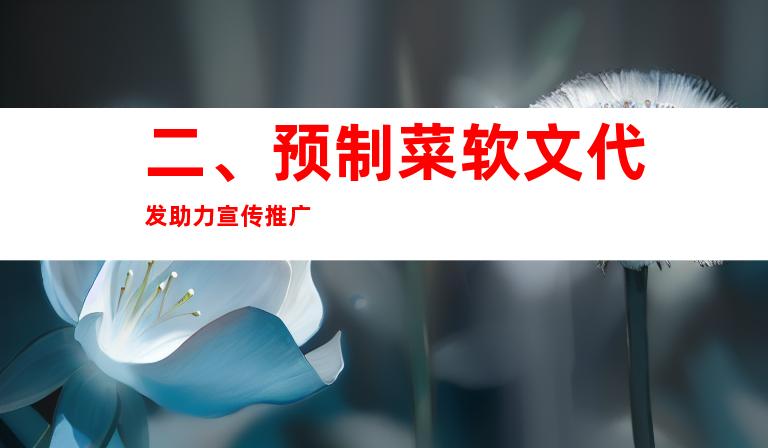 二、预制菜软文代发助力宣传推广