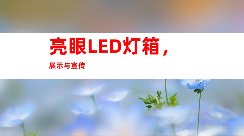 亮眼LED灯箱，展示与宣传