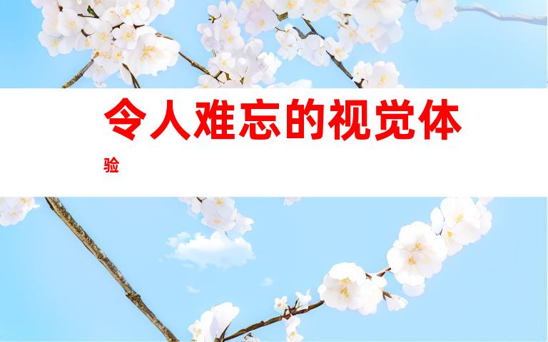 令人难忘的视觉体验
