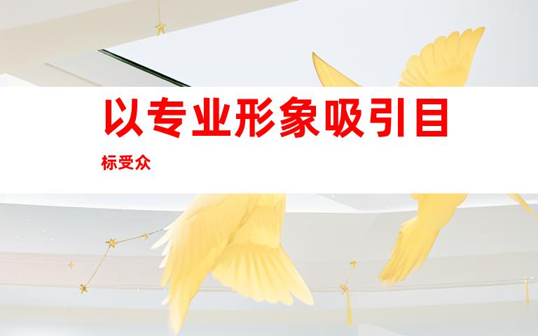 以专业形象吸引目标受众