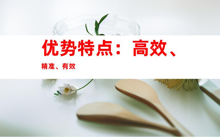 优势特点：高效、精准、有效