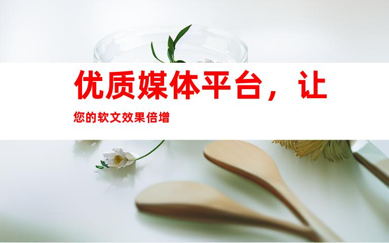 优质媒体平台，让您的软文效果倍增