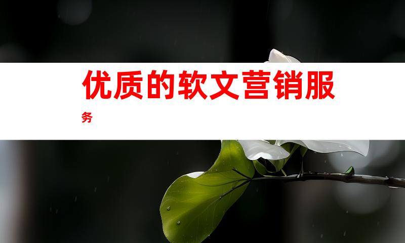 优质的软文营销服务