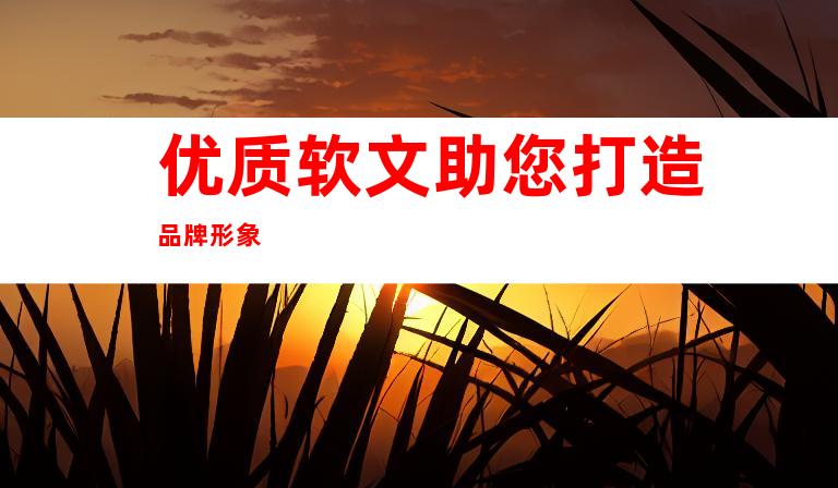 优质软文助您打造品牌形象