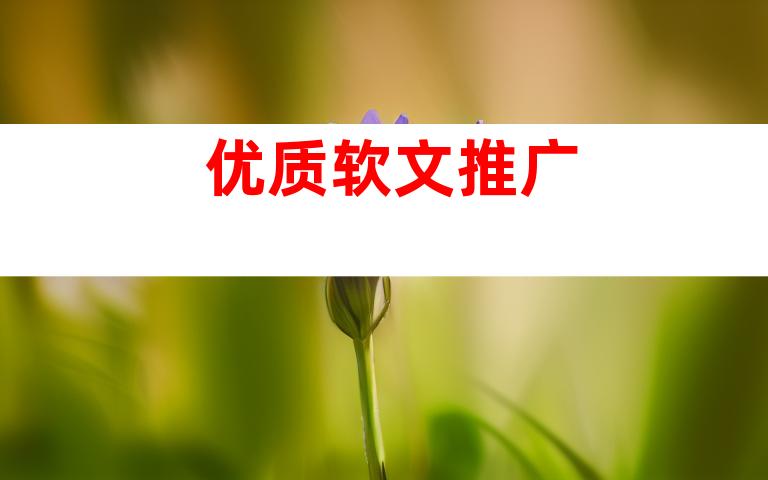 优质软文推广