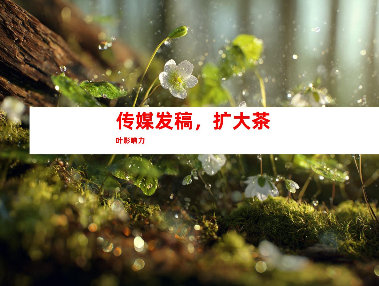 传媒发稿，扩大茶叶影响力