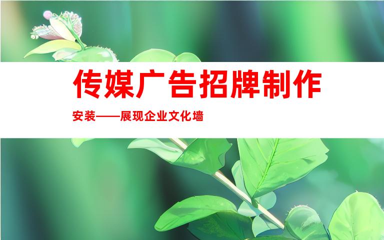 传媒广告招牌制作安装——展现企业文化墙